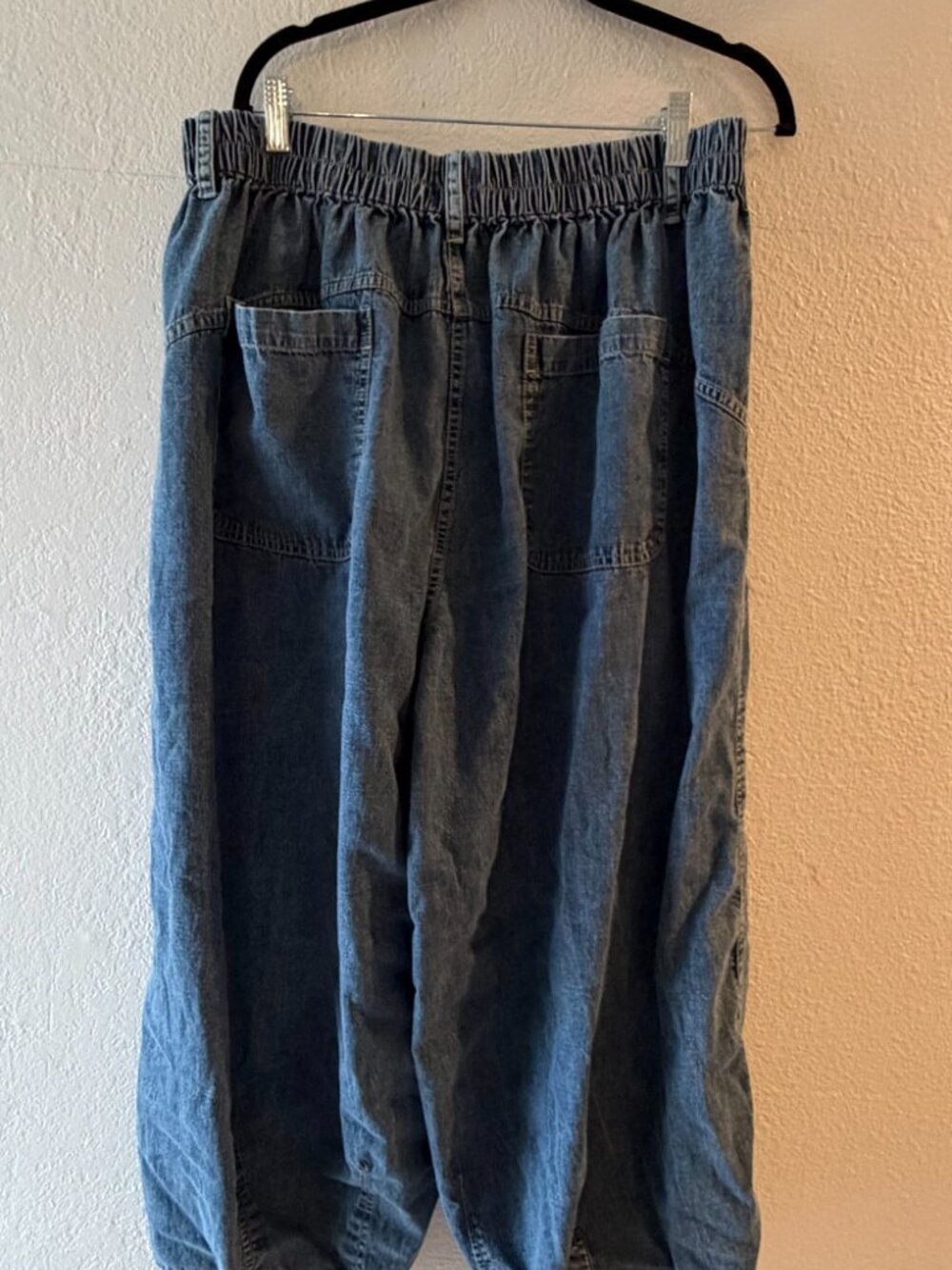 Free People We the Free Baggy Pull On Jean Pants, Size L - Picture 3 of 7